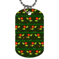 Plants And Flowers Dog Tag (two Sides) by linceazul