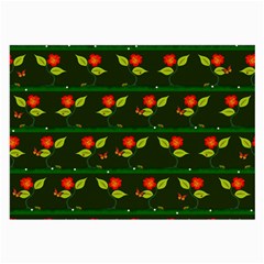 Plants And Flowers Large Glasses Cloth (2-side) by linceazul