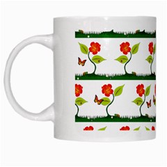 Plants And Flowers White Mugs by linceazul