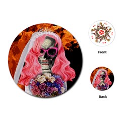 Bride From Hell Playing Cards (round)  by Valentinaart