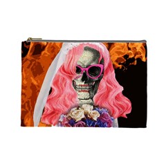 Bride From Hell Cosmetic Bag (large)  by Valentinaart