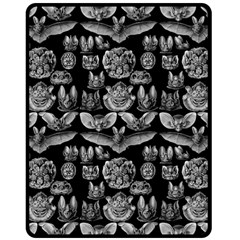 1904 Haeckel Chiroptera Black Double Sided Fleece Blanket (medium)  by EndlessVintage