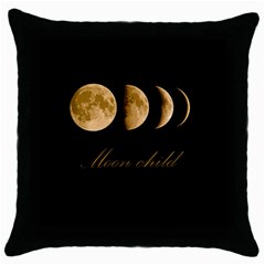 Moon Child Throw Pillow Case (black) by Valentinaart