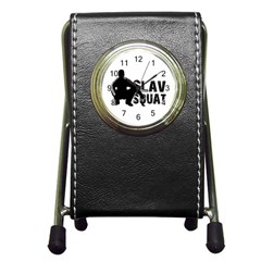 Slav Squat Pen Holder Desk Clocks by Valentinaart