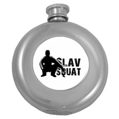 Slav Squat Round Hip Flask (5 Oz) by Valentinaart