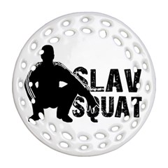 Slav Squat Round Filigree Ornament (two Sides) by Valentinaart