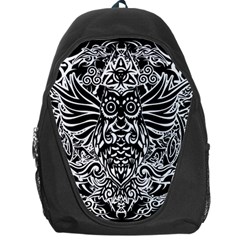 Tattoo Tribal Owl Backpack Bag by Valentinaart