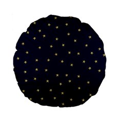 Navy/gold Stars Standard 15  Premium Flano Round Cushions by Colorfulart23