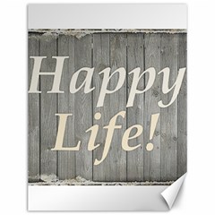 Happy Life Letters Shabby Style Poster Canvas 12  X 16  