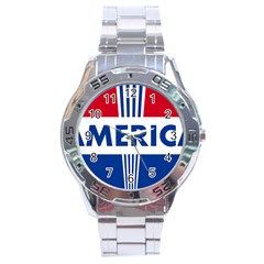 America 1769750 1280 Stainless Steel Analogue Watch