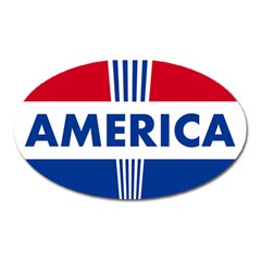 America  Oval Magnet by Colorfulart23