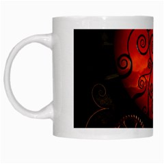 Steampunk, Wonderful Steampunk Lady In The Night White Mugs by FantasyWorld7