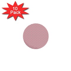 Kisspattern 01 1  Mini Buttons (10 Pack)  by paulaoliveiradesign