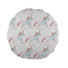 Unicorn Pattern Standard 15  Premium Round Cushions by paulaoliveiradesign