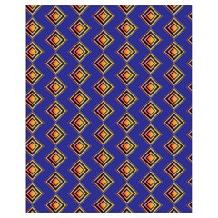 Blue Geometric Losangle Pattern Drawstring Bag (small)