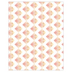 Geometric Losangle Pattern Rosy Drawstring Bag (small)