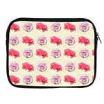 Yellow Floral Roses Pattern Apple iPad 2/3/4 Zipper Cases Front