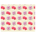 Yellow Floral Roses Pattern Double Sided Flano Blanket (Medium)  60 x50  Blanket Front