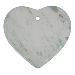 Greenish Marble Texture Pattern Ornament (Heart)