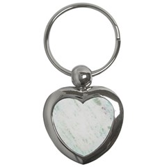 Greenish Marble Texture Pattern Key Chains (Heart) 