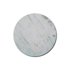 Greenish Marble Texture Pattern Rubber Coaster (Round) 