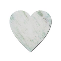 Greenish Marble Texture Pattern Heart Magnet