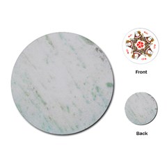 Greenish Marble Texture Pattern Playing Cards (Round) 