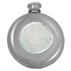 Greenish Marble Texture Pattern Round Hip Flask (5 oz)