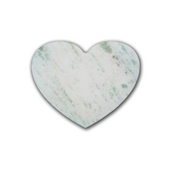 Greenish Marble Texture Pattern Heart Coaster (4 pack) 