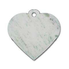 Greenish Marble Texture Pattern Dog Tag Heart (one Side) by paulaoliveiradesign