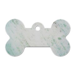 Greenish Marble Texture Pattern Dog Tag Bone (Two Sides)