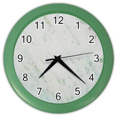 Greenish Marble Texture Pattern Color Wall Clocks