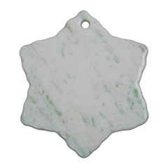 Greenish Marble Texture Pattern Ornament (Snowflake)