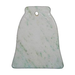 Greenish Marble Texture Pattern Bell Ornament (Two Sides)