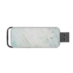 Greenish Marble Texture Pattern Portable Usb Flash (one Side) by paulaoliveiradesign