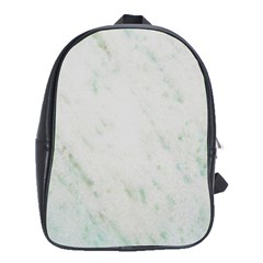 Greenish Marble Texture Pattern School Bags (XL) 