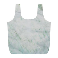 Greenish Marble Texture Pattern Full Print Recycle Bags (L) 