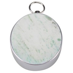 Greenish Marble Texture Pattern Silver Compasses