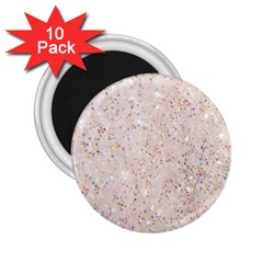 white sparkle glitter pattern 2.25  Magnets (10 pack) 