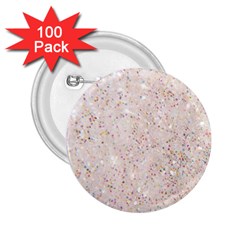 white sparkle glitter pattern 2.25  Buttons (100 pack) 