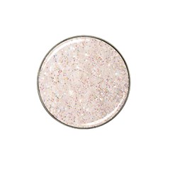 white sparkle glitter pattern Hat Clip Ball Marker (4 pack)