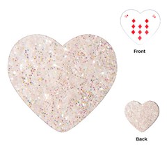 white sparkle glitter pattern Playing Cards (Heart) 