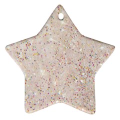 white sparkle glitter pattern Star Ornament (Two Sides)