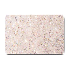 white sparkle glitter pattern Small Doormat 