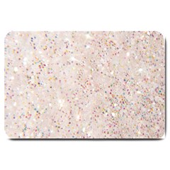 white sparkle glitter pattern Large Doormat 