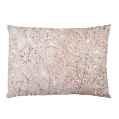 white sparkle glitter pattern Pillow Case