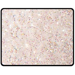 white sparkle glitter pattern Double Sided Fleece Blanket (Medium) 