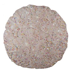 white sparkle glitter pattern Large 18  Premium Flano Round Cushions