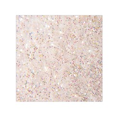 white sparkle glitter pattern Small Satin Scarf (Square)