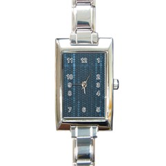 Blue Sparkly Sequin Texture Rectangle Italian Charm Watch by paulaoliveiradesign